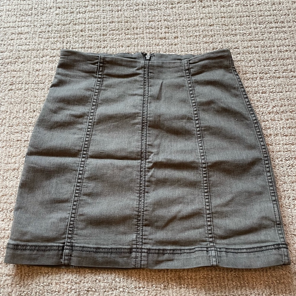 Grey Free People mini skirt